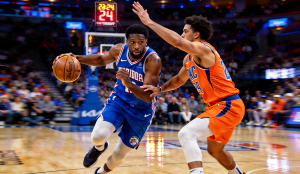 NBA职业篮球比赛中争分夺秒的精彩防守对抗